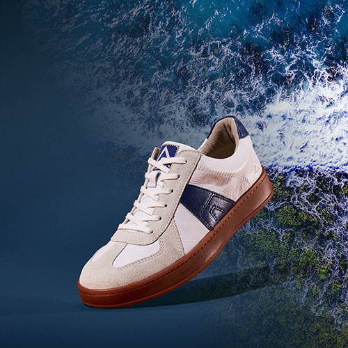 Verano Lace Up Sneakers shown in white/navy.