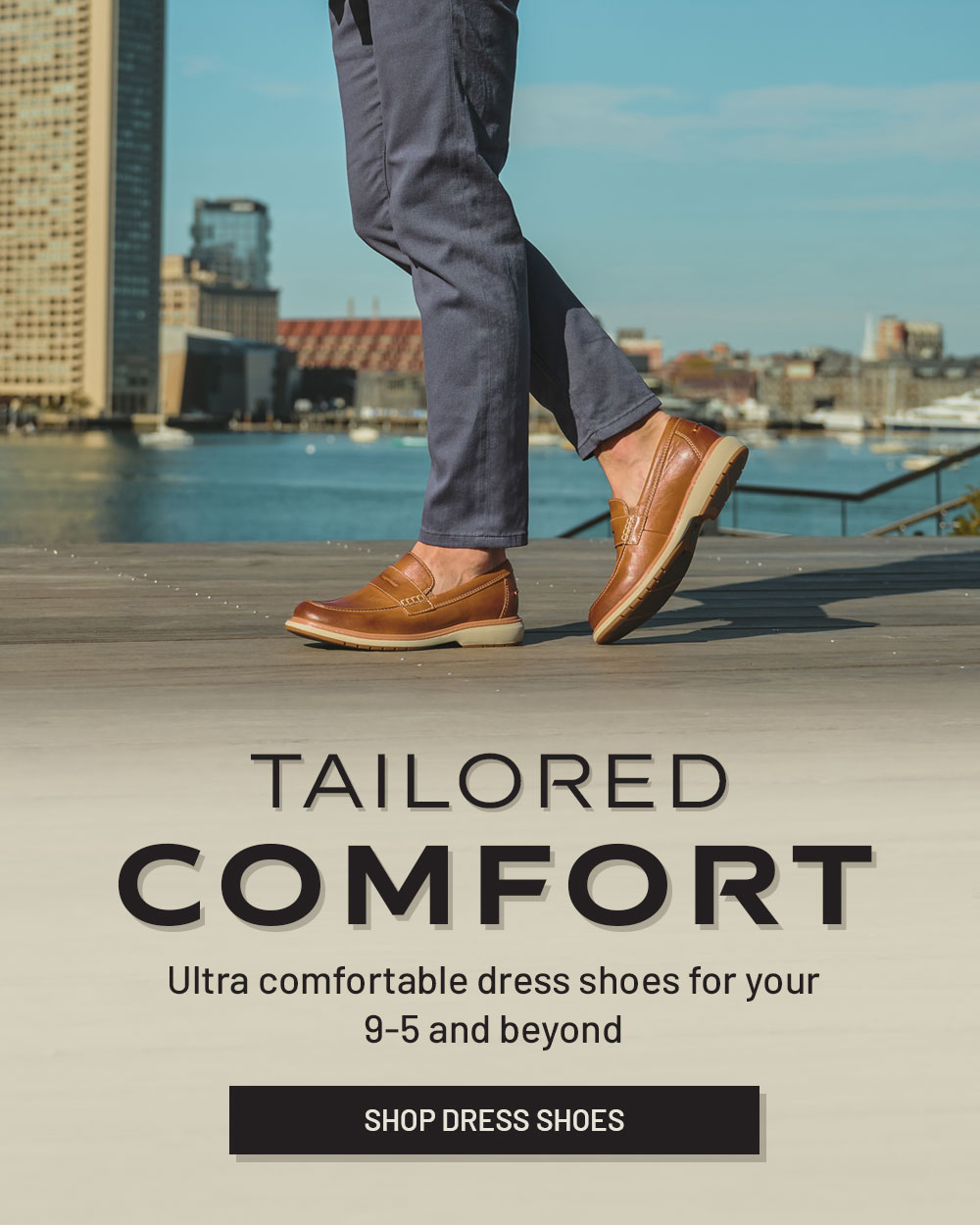 Tailored Comfort. Ultra comfortable dress shoes for your 9-5 and beyond. Shop Dress Shoes. Archer penny loafer in tan.